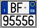 License plate of Italy, Motorcycles (1994 year series)