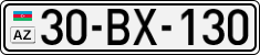 License plate of Azerbaijan, Cars