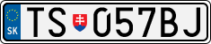 License plate of Slovakia, Cars