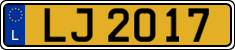 License plate of Luxembourg, 2003 year system