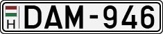 license plates of Hungary, Cars (1990)