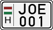 license plates of Hungary, Cars (1990)