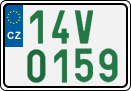 License plate of the Czech Republic, Oldtimers (2001)