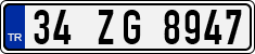 License plate of Turkey, Regular plates