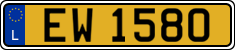 License plate of Luxembourg, 2003 year system