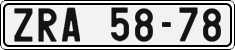 License plate of the Czech Republic, Cars (1960)