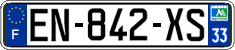French license plate, SIV (ordinary)