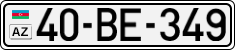 License plate of Azerbaijan, Cars