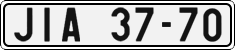 License plate of the Czech Republic, Cars (1960)