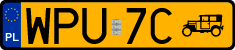 License plates of Poland, Oldtimers