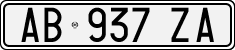 License plate of Italy, Cars (1994 year series)