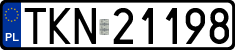 License plates of Poland, Regular car plates