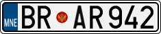 License plate of Montenegro, Cars