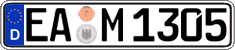 German license plate, Regular plates