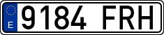 License plates of Spain, Ordinary (2000)
