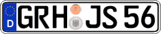German license plate, Regular plates