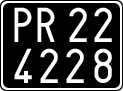 License plate of Italy, Cars (1927 year series)