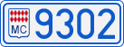 License plate of Monaco, Cars