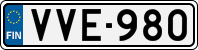 License plate of Finland, Cars