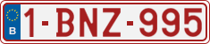 License plate of Belgium, Regular plates (2010)