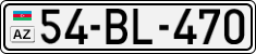 License plate of Azerbaijan, Cars