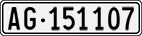 License plate of Switzerland, Cars