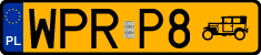 License plates of Poland, Oldtimers