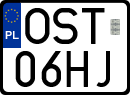 License plates of Poland, Regular car plates