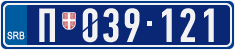 License plate of Serbia, Police
