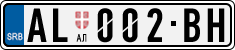License plate of Serbia, Cars
