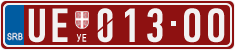 License plate of Serbia, Cars