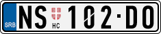 License plate of Serbia, Cars