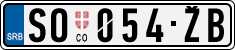 License plate of Serbia, Cars
