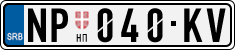 License plate of Serbia, Cars