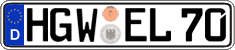 German license plate, Regular plates