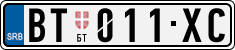 License plate of Serbia, Cars