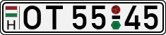 license plates of Hungary, Oldtimers (1990)