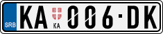 License plate of Serbia, Cars