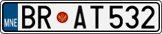 License plate of Montenegro, Cars