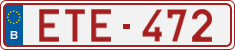 License plate of Belgium, 1951 year system