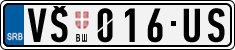 License plate of Serbia, Cars