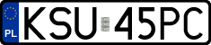 License plates of Poland, Regular car plates