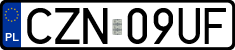 License plates of Poland, Regular car plates