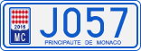 License plate of Monaco, Cars