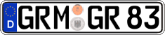 German license plate, Regular plates