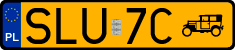 License plates of Poland, Oldtimers