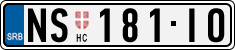License plate of Serbia, Cars