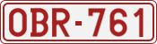 License plate of Belgium, 1951 year system