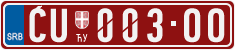 License plate of Serbia, Cars