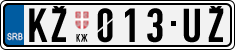 License plate of Serbia, Cars